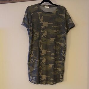 Cherish Green Camo Mini Dress